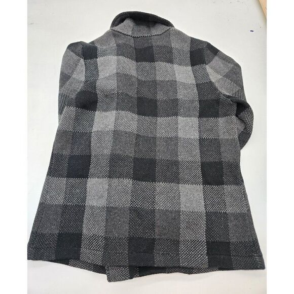 Chaps Womens Plaid Zip-Up Jacket Black/Gray Size Small off set zipper NWT - Picture 7 of 7